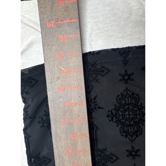 Killstar Sheer Mesh Long Sleeve Top Medium Black - Picture 7 of 8